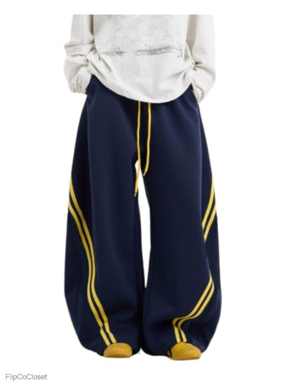 Women's Barrel Sweatpants High Waist Wide Leg Striped Joggers